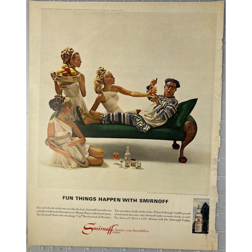 Smirnoff Vodka "Phil Silvers "A Funny Thing Happened on the Way to the Forum" Ad
